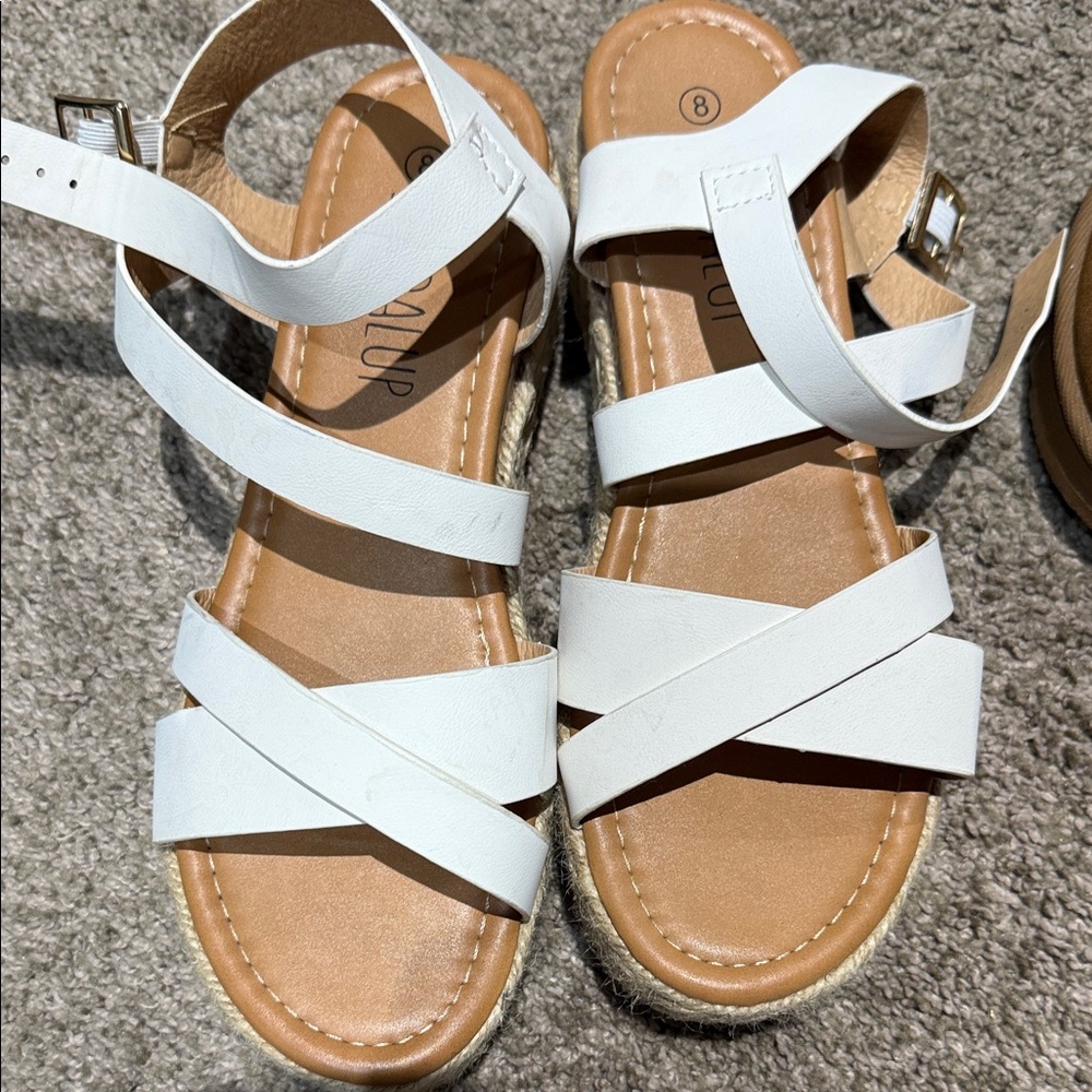 Stylish White Strappy Sandals